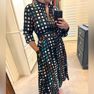 Hugo Boss long sleeve wrap dress. 100% silk.